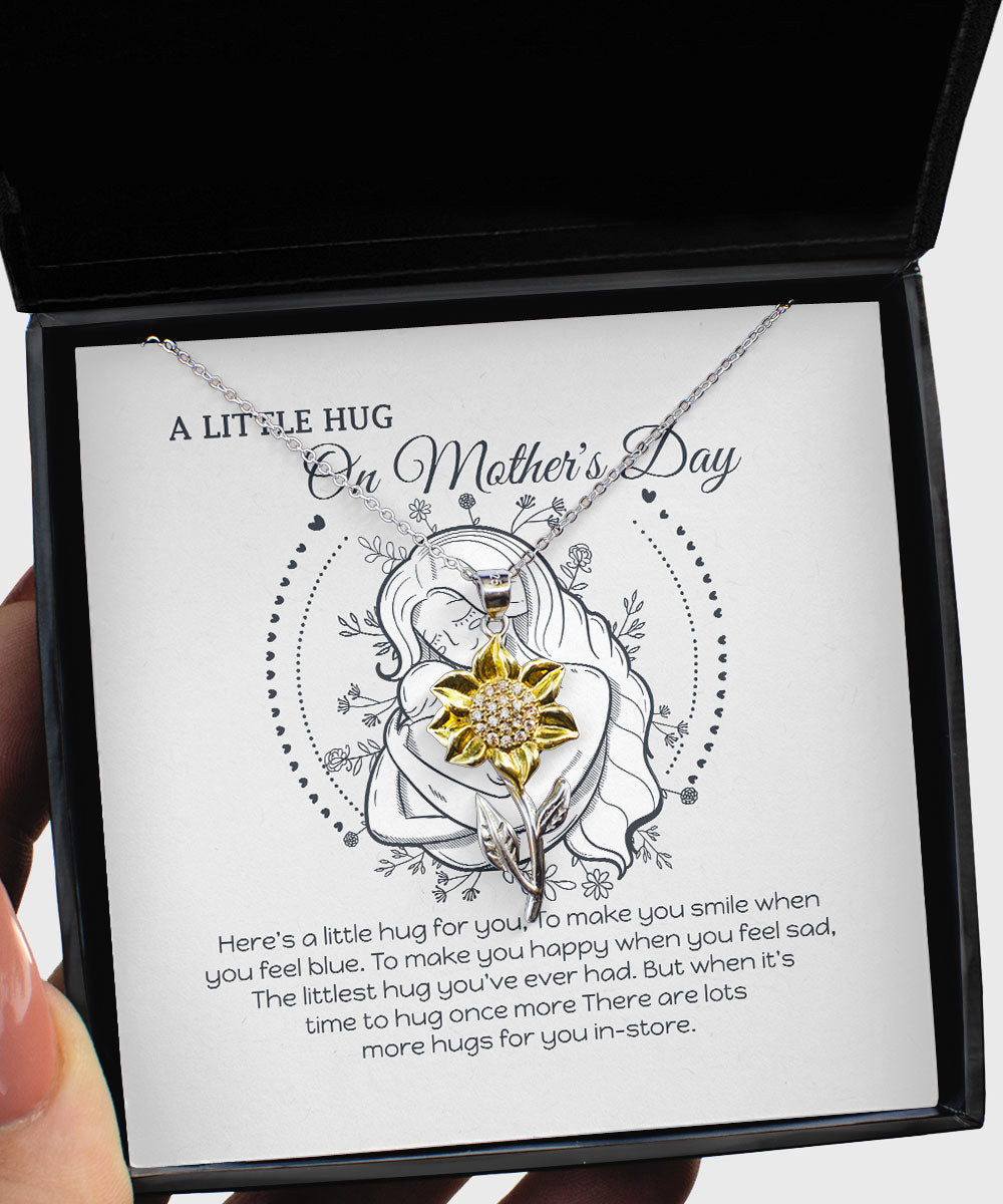 Mom Necklace To Make You Smile When You Feel Blue Sunflower Pendant Necklace Mother’s Day Gifts